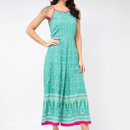 Pannkh Floral Printed Sleeveless Basic Jumpsuit image 2