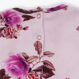 Creative Kids Infants Girls Organic Cotton Floral Printed Sleepsuit image 4