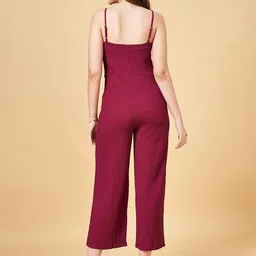People Red Shoulder Straps Basic Jumpsuit image 4