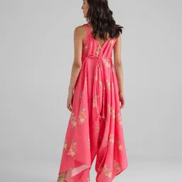 Pasha Floral Printed Shoulder Straps Dhoti Jumpsuit image 4