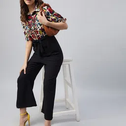 StyleStone Beige & Black Printed Basic Jumpsuit image 3