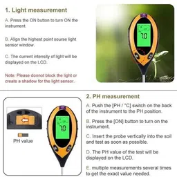 lifeboat 4-in-1 Digital Soil pH & Moisture Tester with LCD Display for Gardening Soil Test Kit image 5