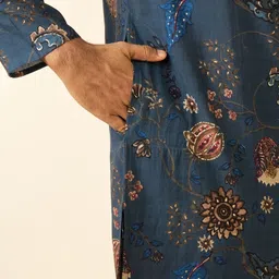 diwas by manyavar Men Printed Viscose Rayon Straight Kurta image 3