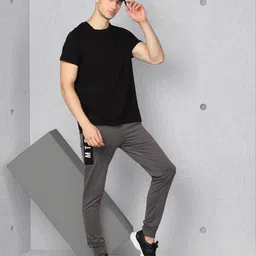 metronaut by flipkart Solid Men Grey Track Pants image 4