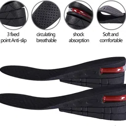 rsentera 3 layers insole Silicone, Gel Full Length Orthotic, Regular, Sports Shoe Insole image 1