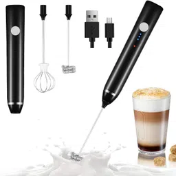 lariox Milk Frother Handheld USB Rechargeable Electric Whisk, Foam Maker 10 Cups Coffee Maker-picture-37