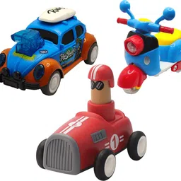 vaniha Unbreakable Four-Wheel Drive Friction Powered Diecast Toy Set-F131-picture-17