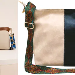 Beige, White, Black Women Sling Bag Stylish Crossbody Bag with Sky Blue Belt For Girls & Women-image-11