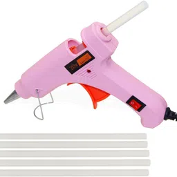 mnbteo PINK MINI HOT GLUE GUN | 20 WATT | 5 GLUE STICKS | Standard Temperature Corded Glue Gun-picture-12