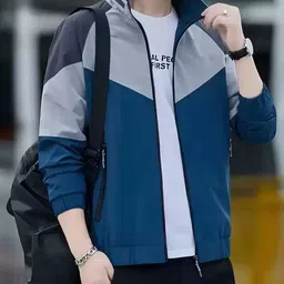 agarshgarments Men Colorblock Biker/Riding Jacket image 3