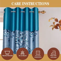 darshanam world 214 cm (7 ft) Door Polyester Semi Transparent Curtain Single Curtain image 5