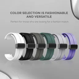 PunnkFunnk Silicone Band Strap for 22mm Watches | Soft TYPE, Waterproof & Adjustable Smart Watch Strap image 5