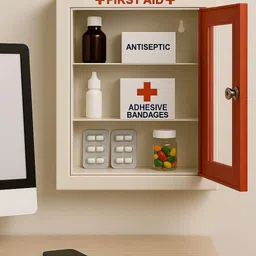 pathos india First aid box wall mounted medicine organizer first aid kit box for office Pill Box image 4