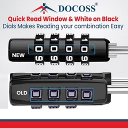 docoss Pack of 2-Number Lock For Bag/ Small Locks For Luggage Locks Password locks Combination Lock image 3