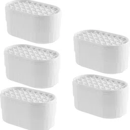 kuber industries Nail Press 2-Layer Ice Box|Flexible Ice Cube Tray|Pack of 5|White White Plastic Ice Cube Tray image 1