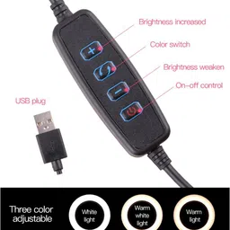Blue Birds New Arrival Video Ring Light for Photography, Video Shooting, Streaming, TIK Tok Compatible with Android and iOS Devices Big LED Ring Light For Camera Smartphone To Capture Photo Flash Photography Led Selfie Light For Photo Studio Youtube Make Up Camera Video Light Ring Light LED Selfie Lamp Studio Photography Photo Lighting Mobile selfie Rechargeable Night LED Selfie Ring Light Ring Flash image 2
