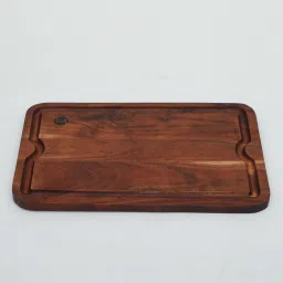 wooden home Acacia Wood Rectangle Serving Tray in Natural Finish image 3
