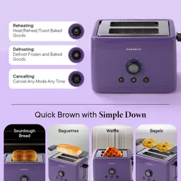 the better home by fumato Breakfast Combo: Toaster & Nutri Blender|Perfect Gift!| Color-Coordinated 1000 W Pop Up Toaster image 3