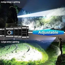 tansha 2000LM Super Bright LED Tactical Flashlight USB Rechargeable Zoomable Torch Lamp Torch image 4