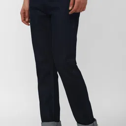 peter england Men Slim Mid Rise Dark Blue Jeans image 4