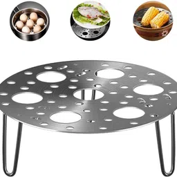 mungat Multipurpose Heatproof Stainless Steel Round Egg Steamer Trivet Insert Rack For Pressure Cooker Pans Egg Cooker-picture-38