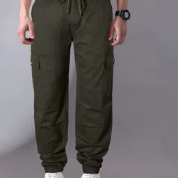 just black Men Cargos image 2