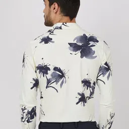 mufti Men Slim Fit Printed Spread Collar Casual Shirt image 2