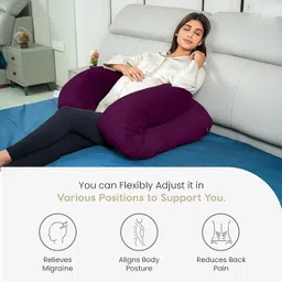 pisaganj Microfibre Pregnancy Pillow Pack of 1 Solid image 3