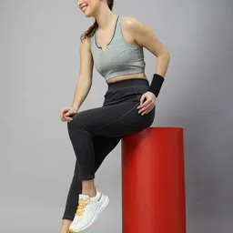 uzarus Solid Women Black Tights image 3