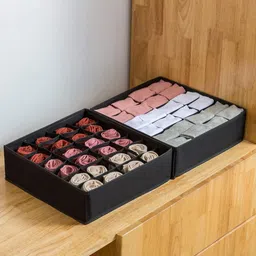 blackboxes 24 Cell Closet Cabinet Organizer Underwear Storage Box for Storing Socks Pack 2 Drawer Divider image 3