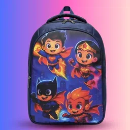 Medium 26 L Backpack SuperHero Kids Backpack Navy Blue-image-1