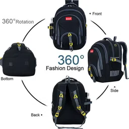 rozen Unisex Laptop Backpack Heavy Duty durable Class 5th to 10th Waterproof School Bag image 2