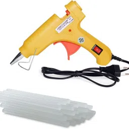 woieng YELLOW MINI 20 WATT - 15 GLUE STICKS OF 7MM SIZE Standard Temperature Corded Glue Gun-picture-15