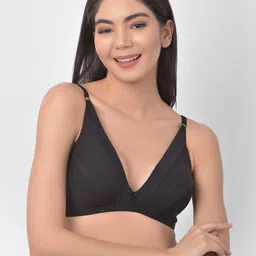 Clovia Non-Padded Non-Wired Half Coverage Demi Cup Plunge Bra BR1595I1332B-image-92
