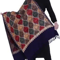 Kashmiri queen Wool Embroidered Women, Men Shawl-image-33