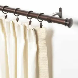Brown Iron Curtain Rod (52-144 Inches) With Brackets By Deco Window-picture-11