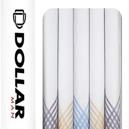 Dollar Cotton Handkerchiefs Hanky for Men - White Striped In Pack of 5 ["White"] Handkerchief-image-60