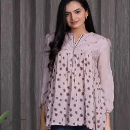 SUKRUTI DESIGN floral Printed Embroidered Tunic image 4