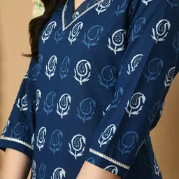 MEESAN Ethnic Motifs Printed Cotton Ethnic Tunic image 5