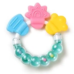 mahikrite Baby Rattles Teether Toys, Grasping Toy Sensory Teething Rattle, Boiled Disinfection for Infant Newborn Baby Toddler (Green) Teether-picture-12