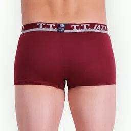 T.T. Men Pack Of 5 Jazz Mini Pure Cotton Logo Printed Trunks image 2
