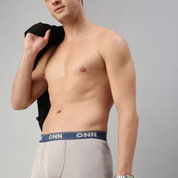 ONN Men Pack Of 5 Assorted Solid Trunks image 4