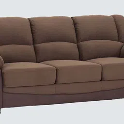 royaloak Muar Malaysian Fabric 3 Seater Sofa in Brown Colour image 3