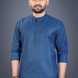 vellosta Men Printed Cotton Blend Straight Kurta-picture-10