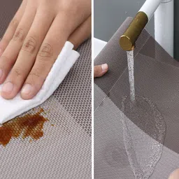 HOKIPO 5 Pieces Colourblocked Table Placemats With Runner image 3