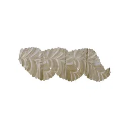 Kuber Industries Beige Leaf Design Leather Table Runner image 2