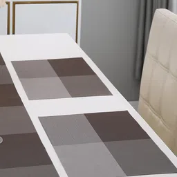 HOKIPO 5 Pieces Colourblocked Table Placemats With Runner image 4