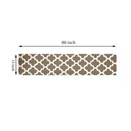 HOMEMONDE Grey & White Printed Pure Cotton 4-Seater Table Runner image 5