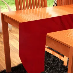 Home Heart Red Velvet Reversible Double Layered Table Runner image 1