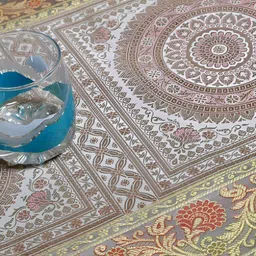 Lal Haveli Grey & Yellow Floral Printed Table Runner image 4